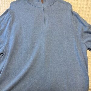 J. Crew Men's Light Blue Zip-Up Sweater